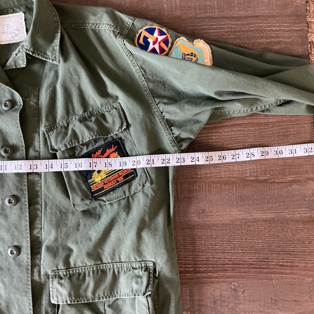 VTG Real Vietnam Slant Pocket Jungle Fatigue, M-65 Field Jacket, Patched, M - Picture 8 of 11